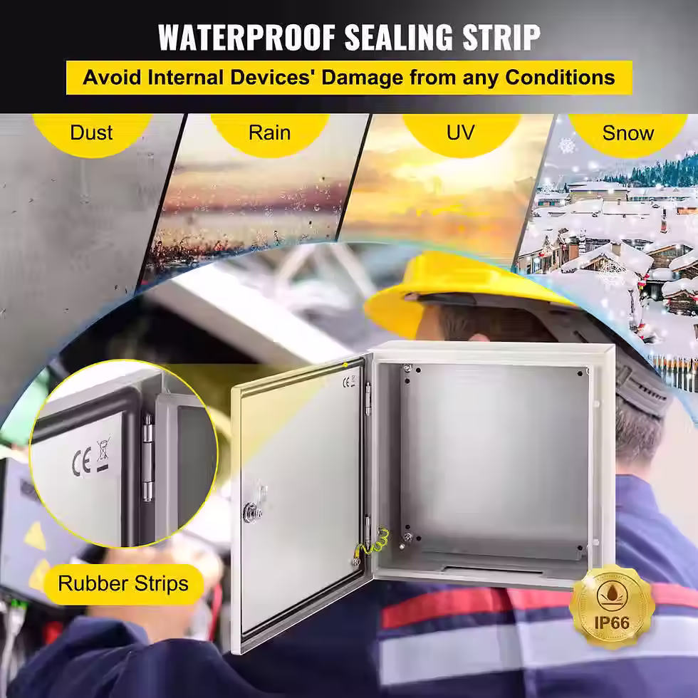 Miniatura: NEMA Steel Enclosure, 16 x 16 x 6 in. NEMA 4X Steel Electrical Box, IP66