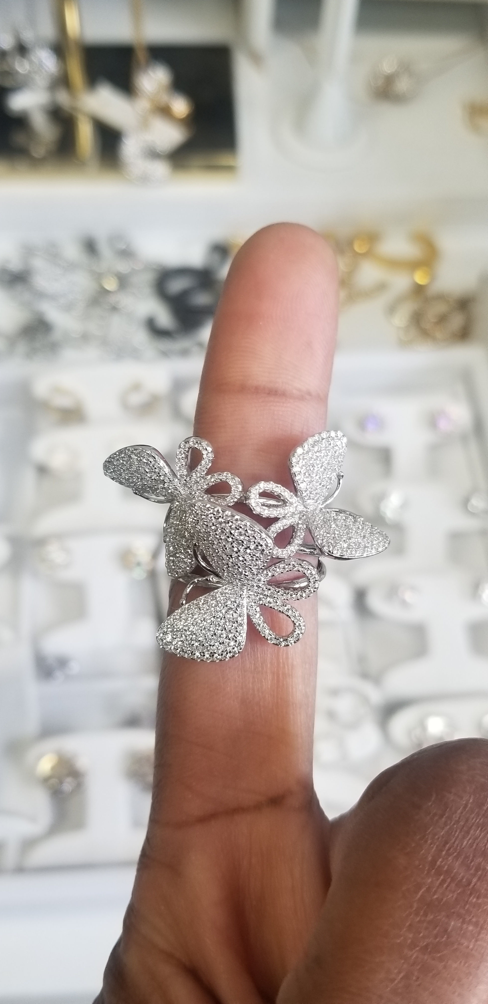 STERLING SILVER BUTTERFLY  CLUSTER 