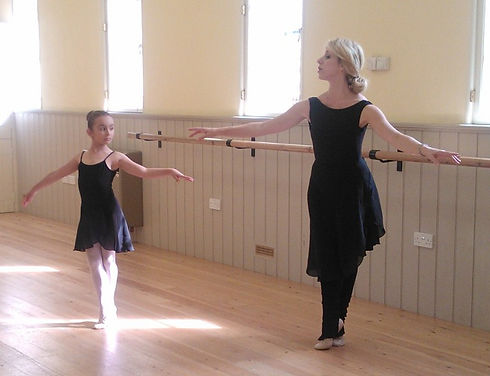 Nataliya Lebedeyva teaching a ballet lesson in Bury St Edmunds