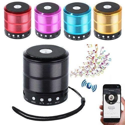 Caixa de Som 887 Mini Caixinha Bluetooth Portatil Usb Sd Fm Bateria Recarregavel