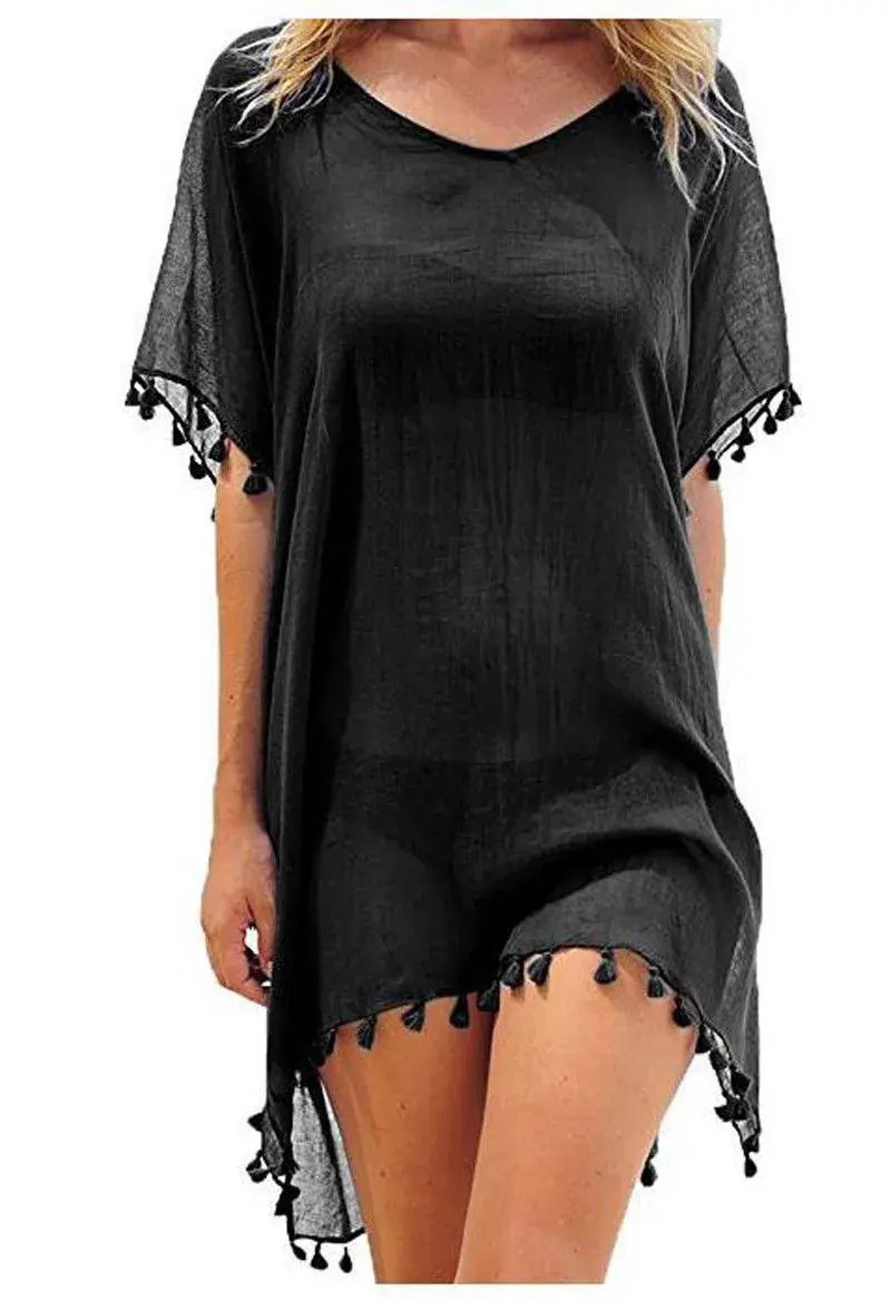 Miniatura: Women Beach Cover Up Lace Hollow Crochet