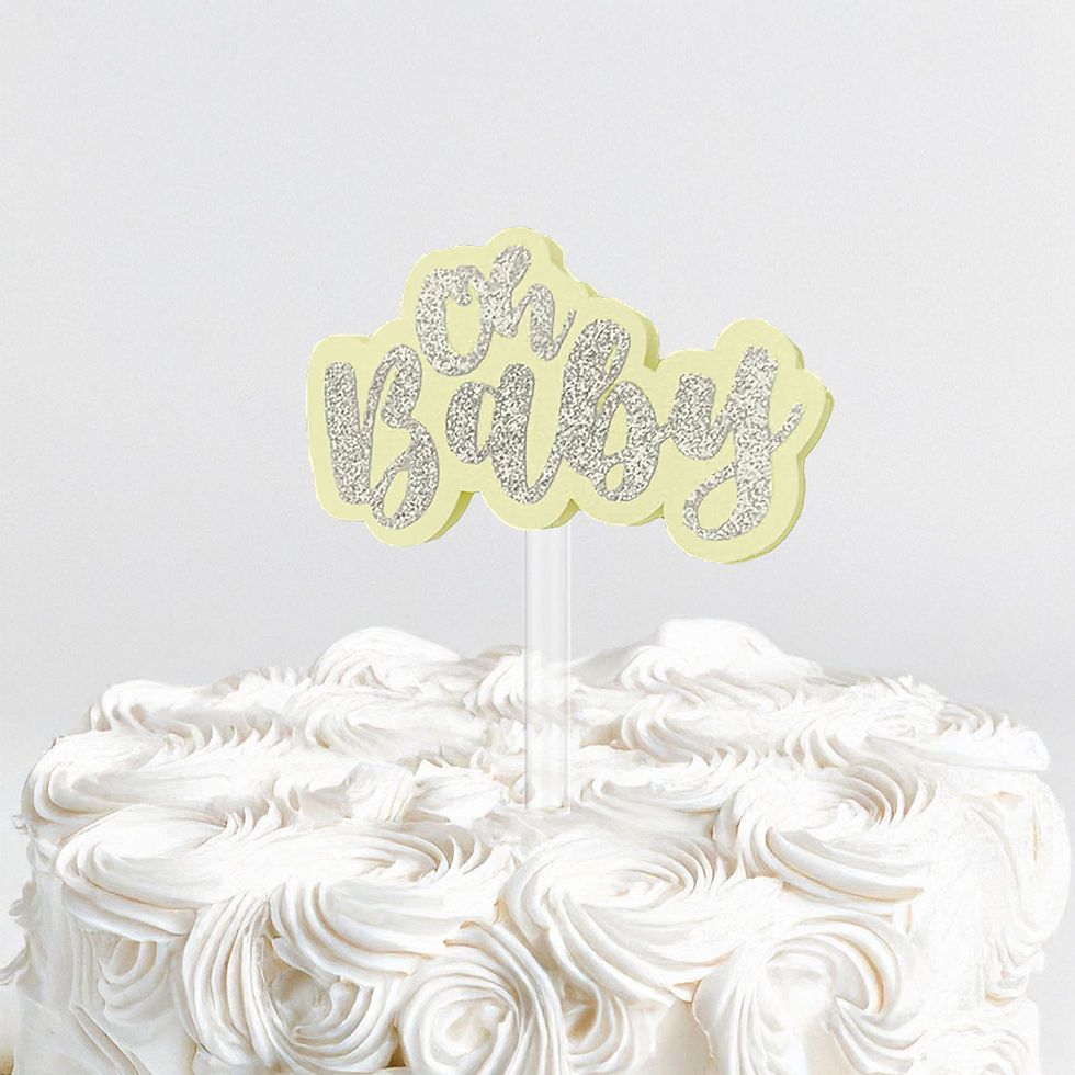 Thumbnail: "Oh Baby" Small Cake Topper