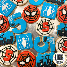 spider man decorated sugar cookies