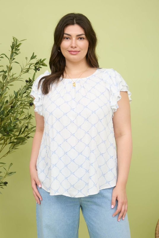 Thumbnail: Jennie Blue Bow Top