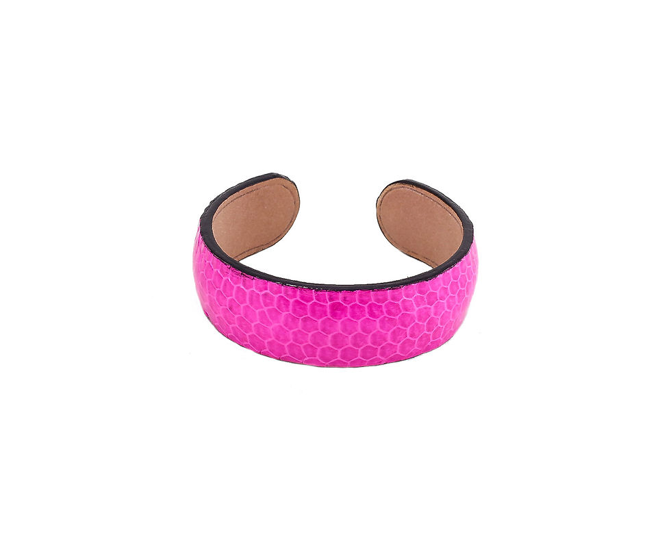 Thumbnail: 1.9cm. Snake Leather Bangle