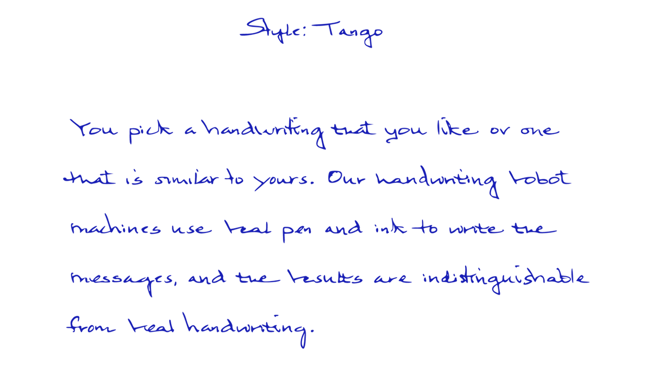 sympathy card handwriting example