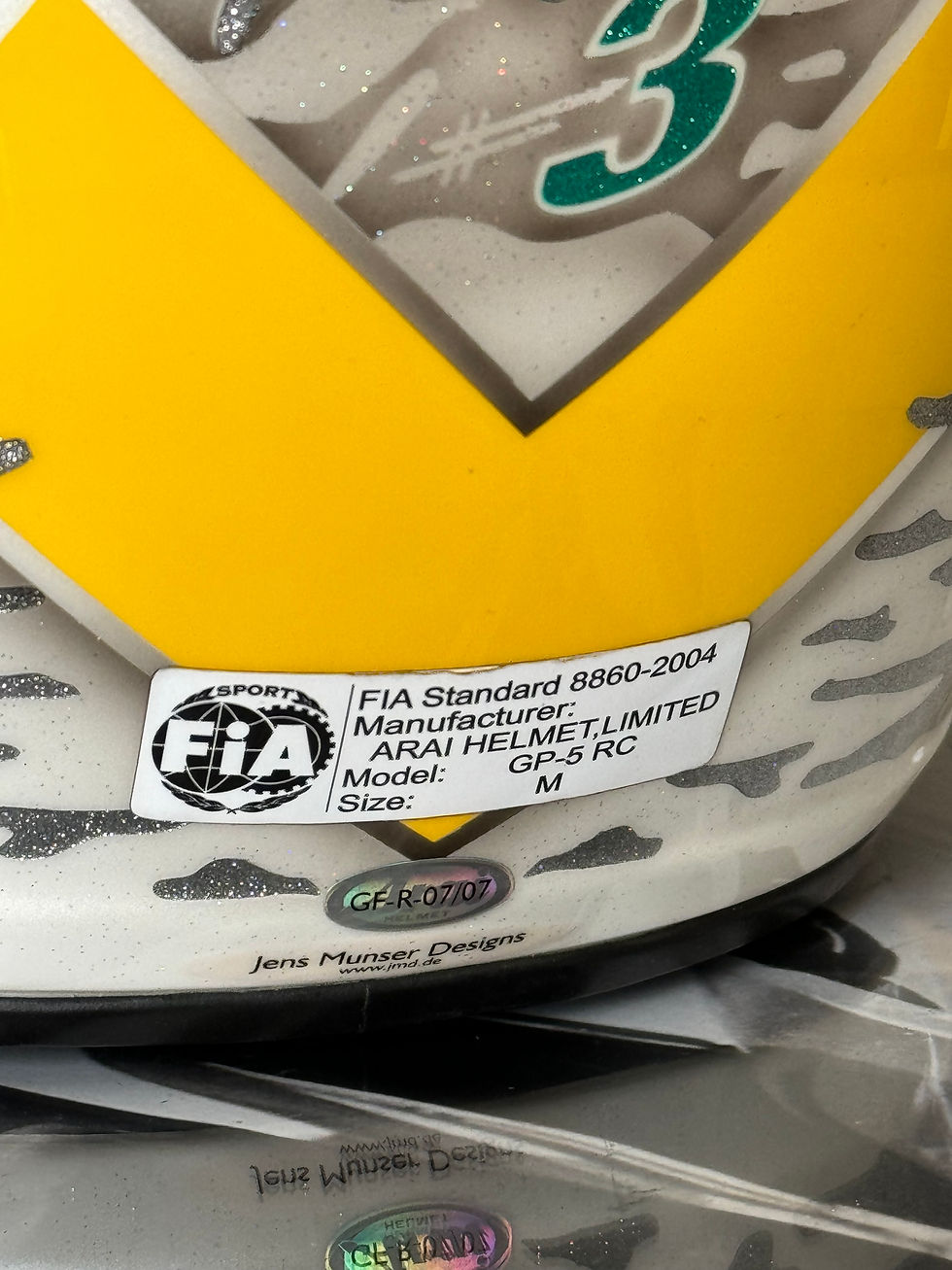 Miniature : Race helmet 2007 Giancarlo Fisichella Renault Hungary-Turkey-China Signed