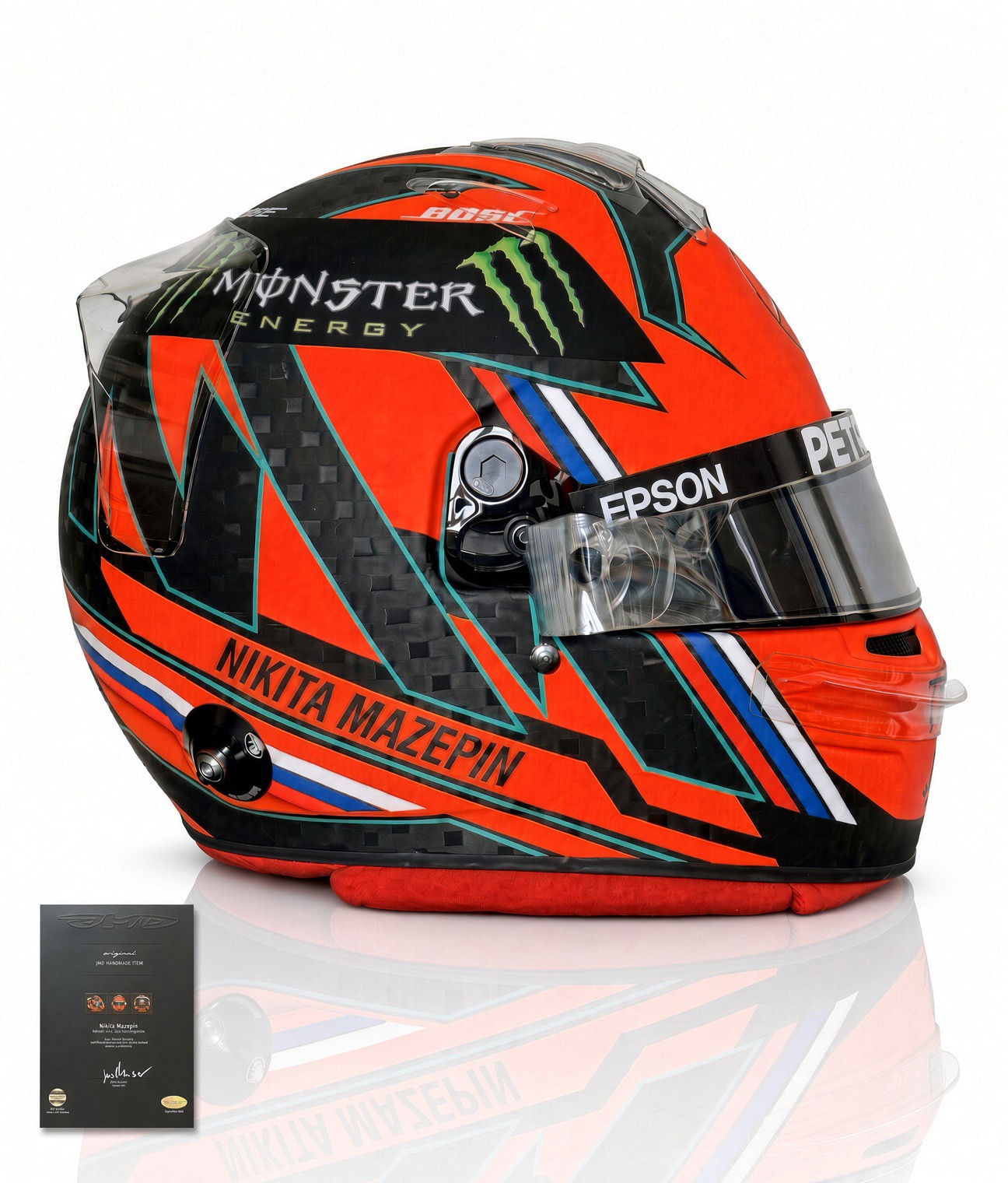 Original Bell helmet 2020 Nikita Mazepin Mercedes-AMG + COA JMD