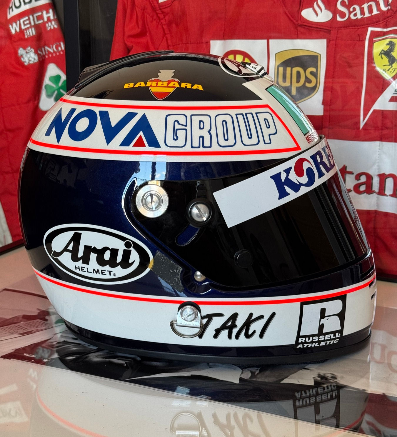Taki Inoue Simtek 1994 Japanese GP Arai GP-3 spare helmet