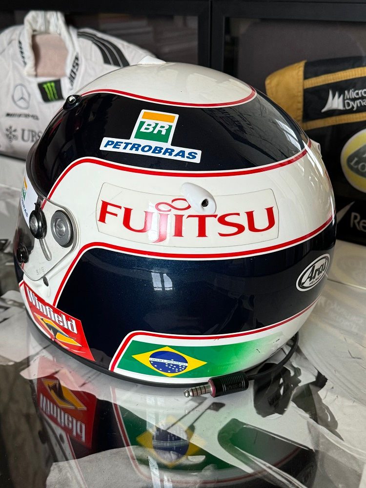 Miniature : Race helmet Arai GP-4 Max Wilson 1998-99 Williams F1 Testing LOA Mike Fairholme