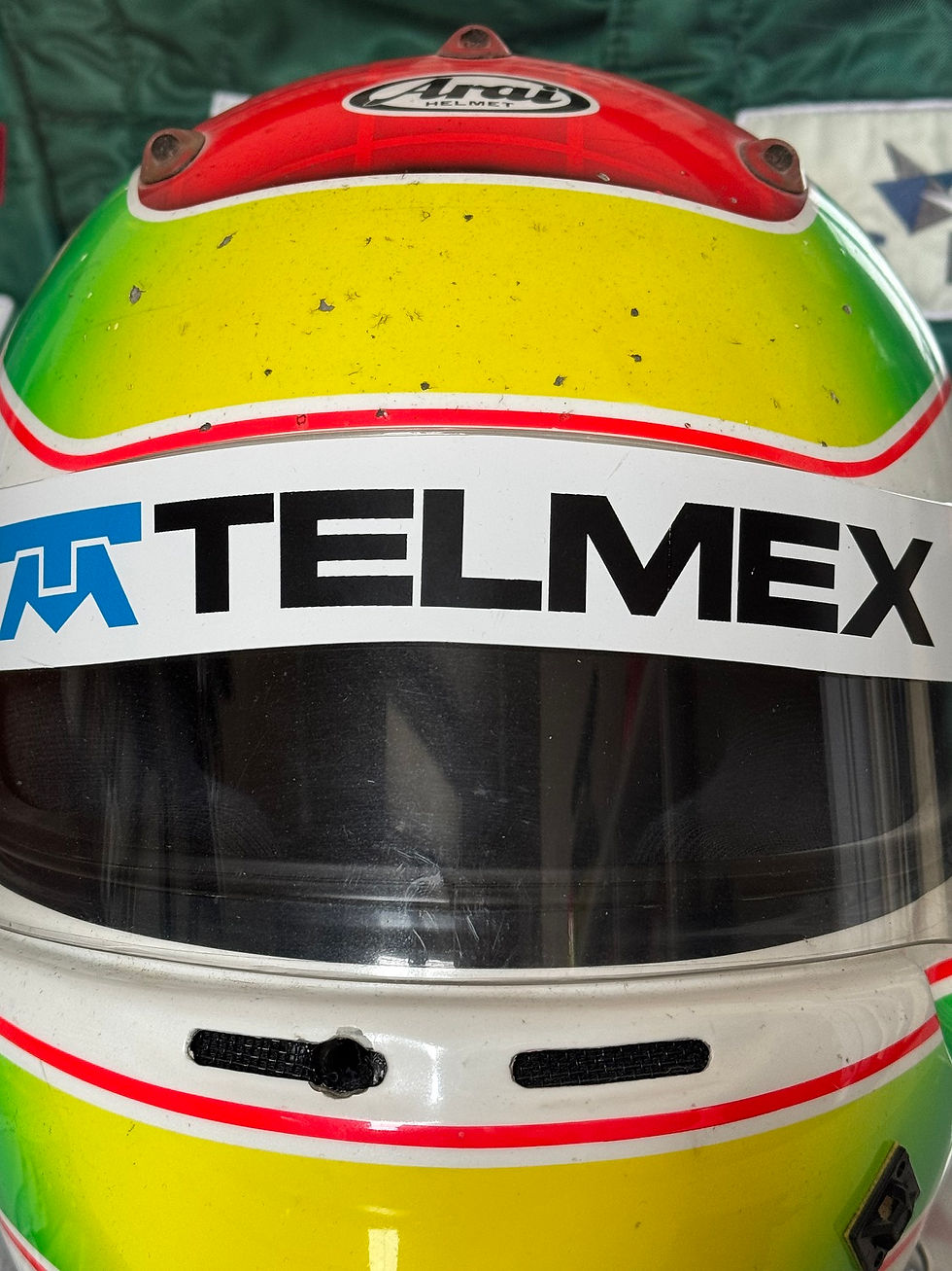 Miniature : Race helmet Justin Wilson 2004 Champ Car Mexico + 2010 Daytona 24h Ganassi 2nd