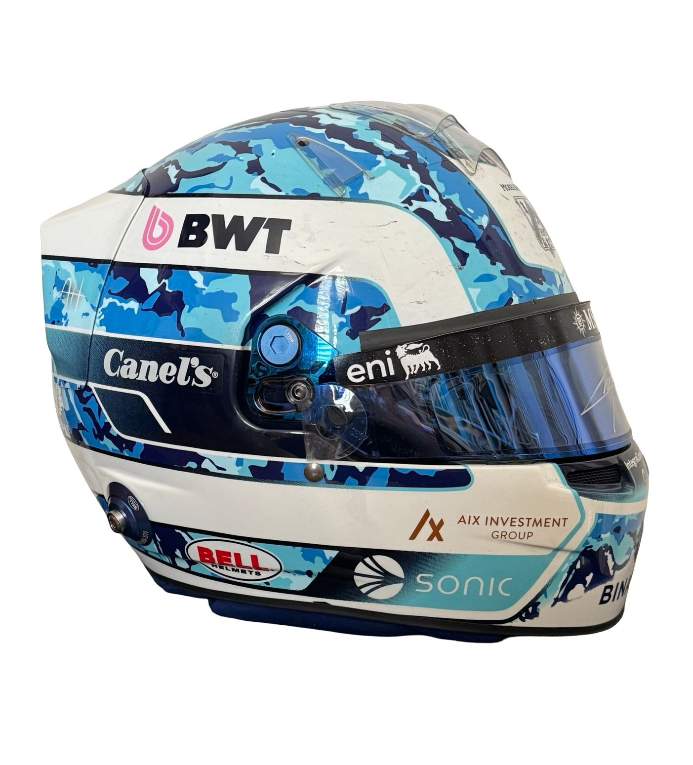 Race helmet 2025 Pierre Gasly Mexico GP BWT Alpine F1 Team Signed