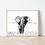 Thumbnail: Elephant Art Print (with 1 John 4:18) of Original Watercolor Painting