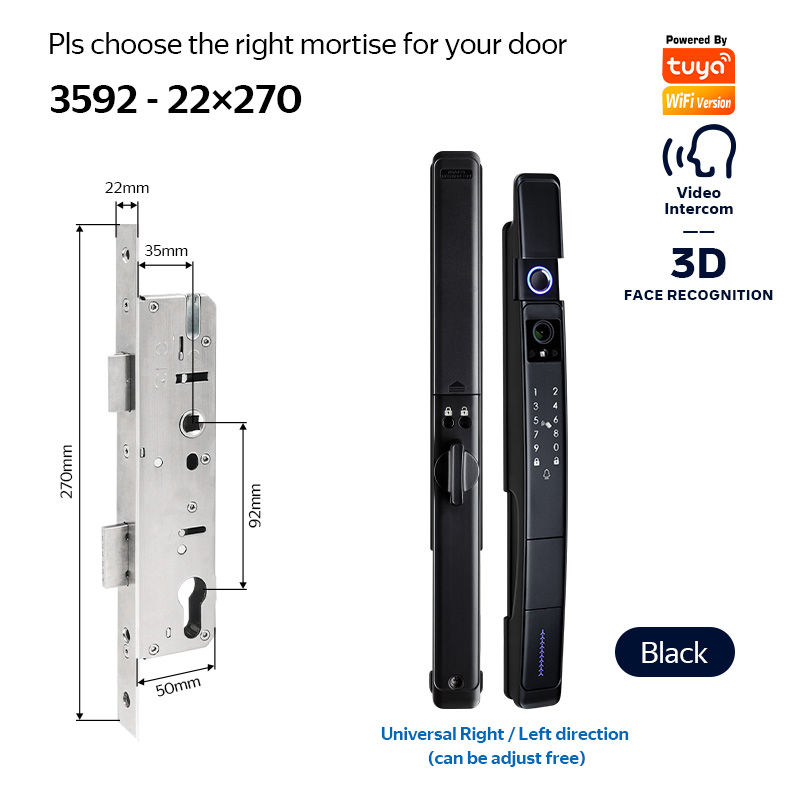 Thumbnail: 3D Face recognition lock Tuya wifi fechadura eletronico digital Waterpoof Visual