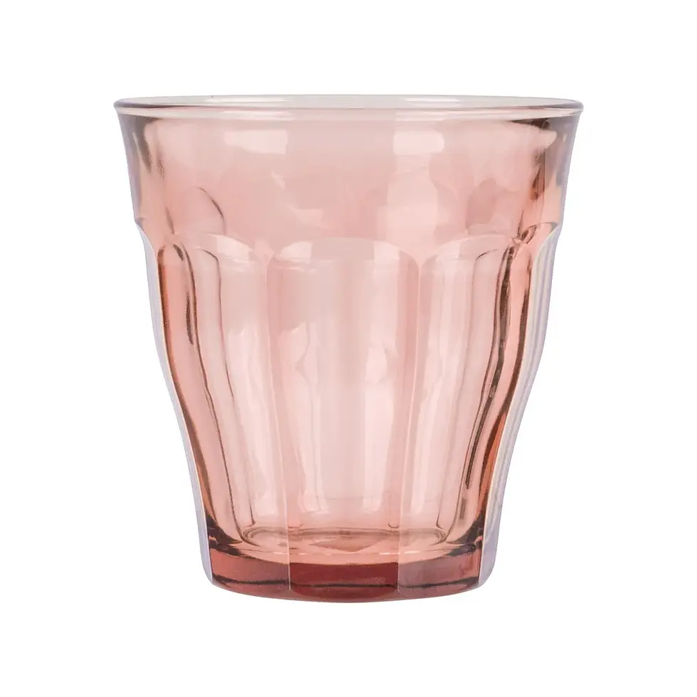 Picardie Glass Tumbler 'Pink' 250ml by Duralex