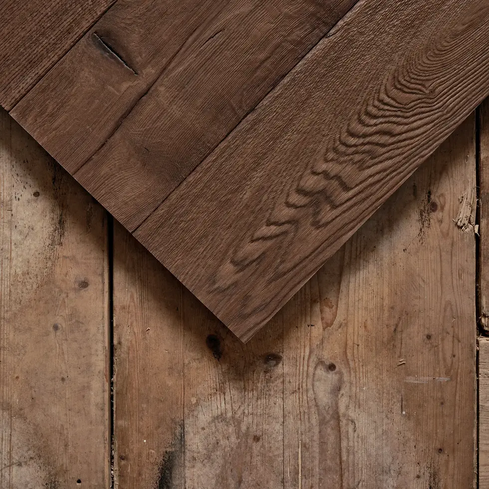 Pre-finished timber flooring in darker tones