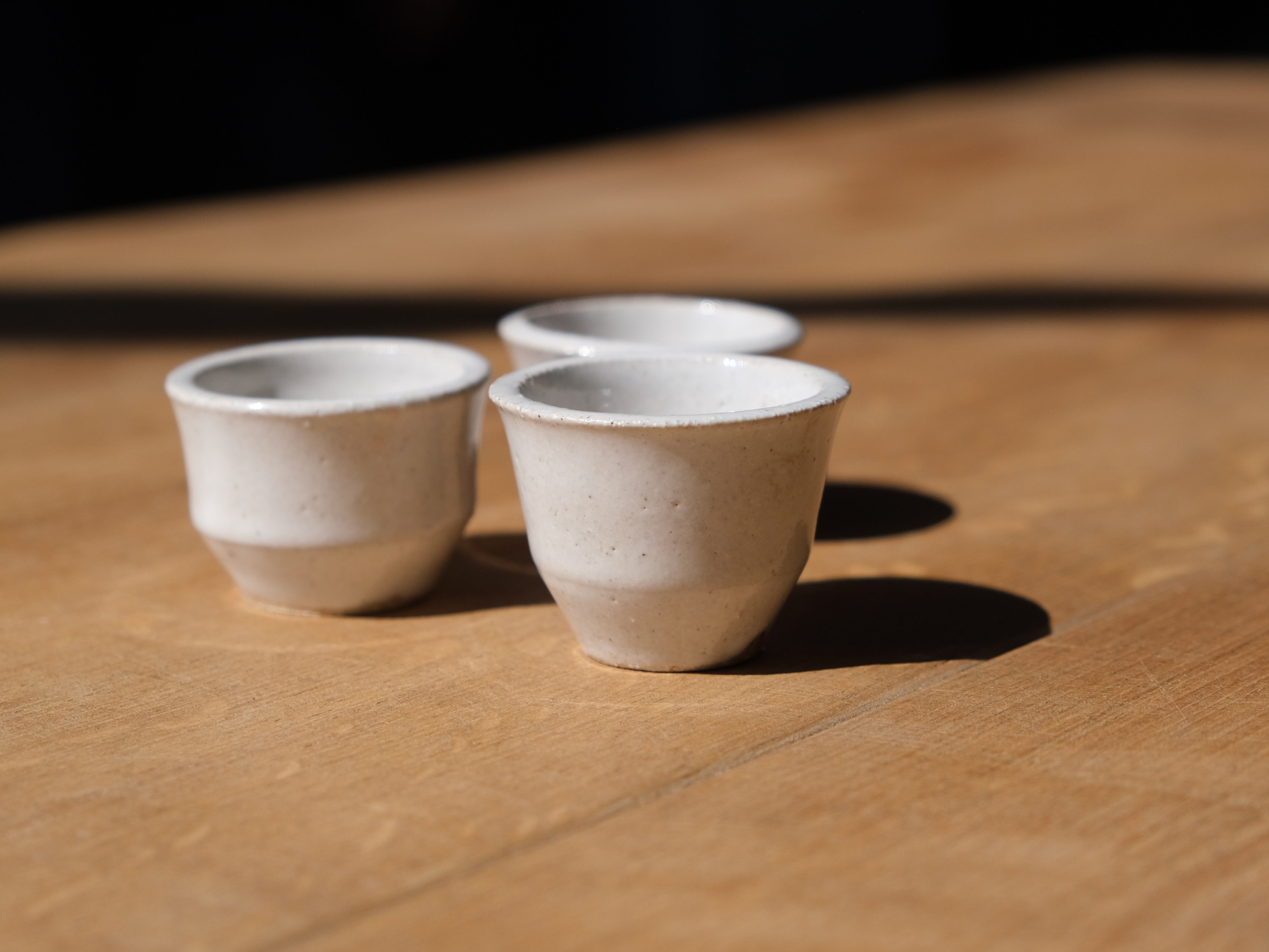 Handcrafted ceramic bowls for salt, spices or condiments with natural glaze finish