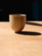 Stoneware beaker handcrafted ceramic cup with natural glaze finish for everyday use
