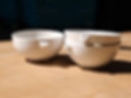 Stoneware pouring bowl with natural glaze for kitchen use