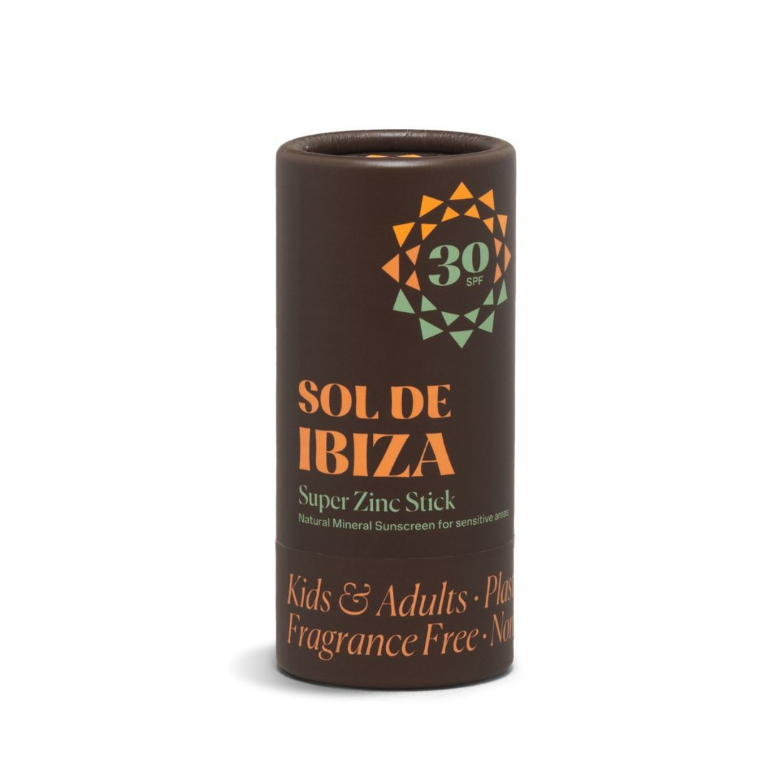 Super Zinc Stick sunscreen with natural botanicals and zinc oxide ingredients