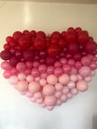 Coeur en ballons déstructuré, Saint-Valentin