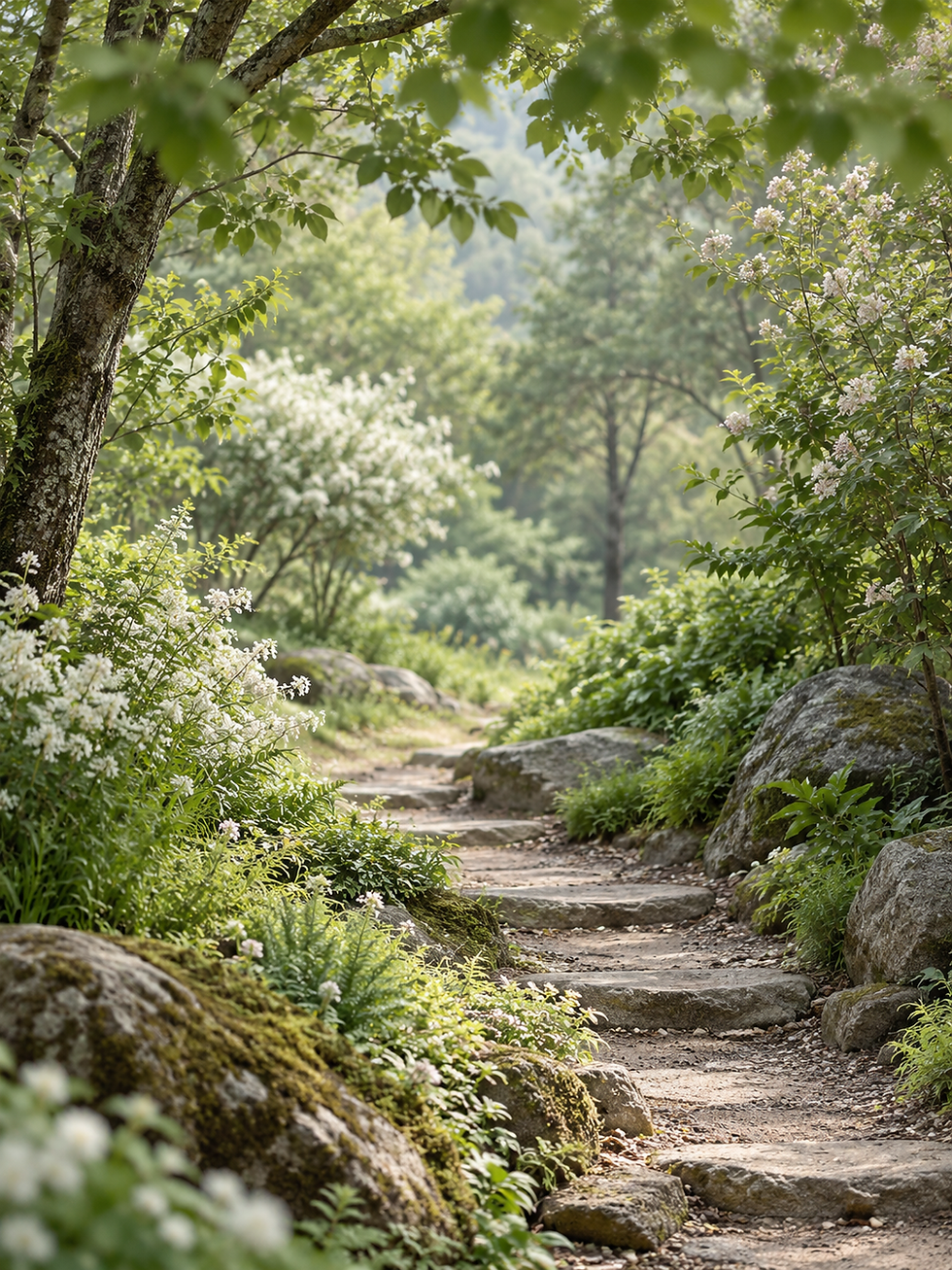 Serene Woodland Garden Path.png