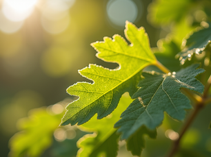 Close-up view of blooming oak tree pollen in Wesley Chapel