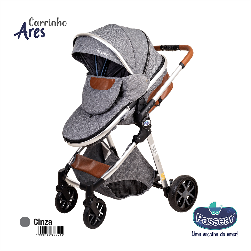 Miniatura: CARRINHO DE BEBE 3 EM 1 ARES - 757