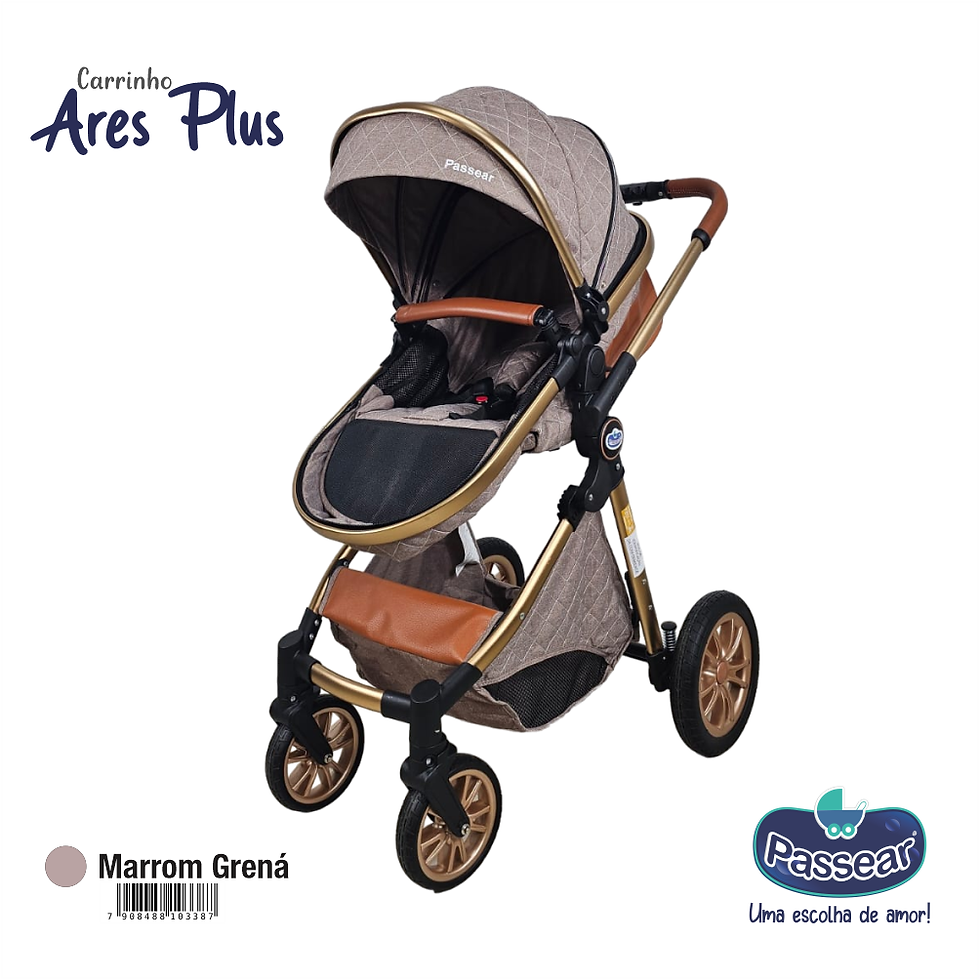 Miniatura: CARRINHO DE BEBE 3 EM 1 ARES PLUS