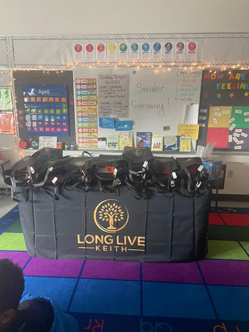 Sneakers giveaway on April 16,2023 at John Muir Elementary School