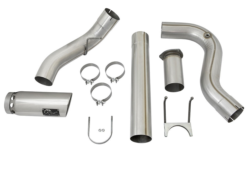 Thumbnail: AFE Atlas 5" Aluminized DPF-Back Exhaust Polished Tip | 17+ Ford 6.7 Powerstroke