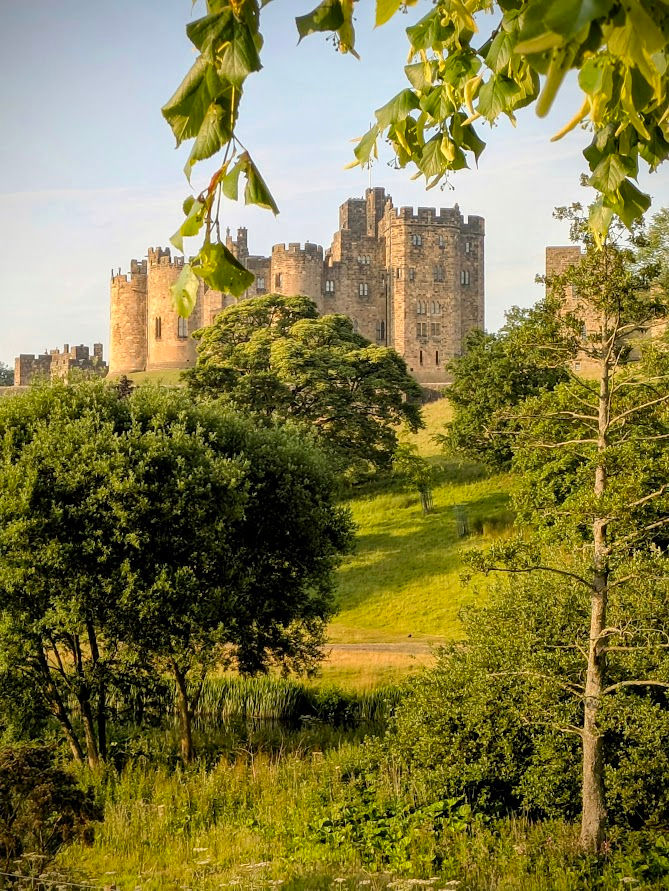Alnwick Castle at 5am on a sunny morning in June