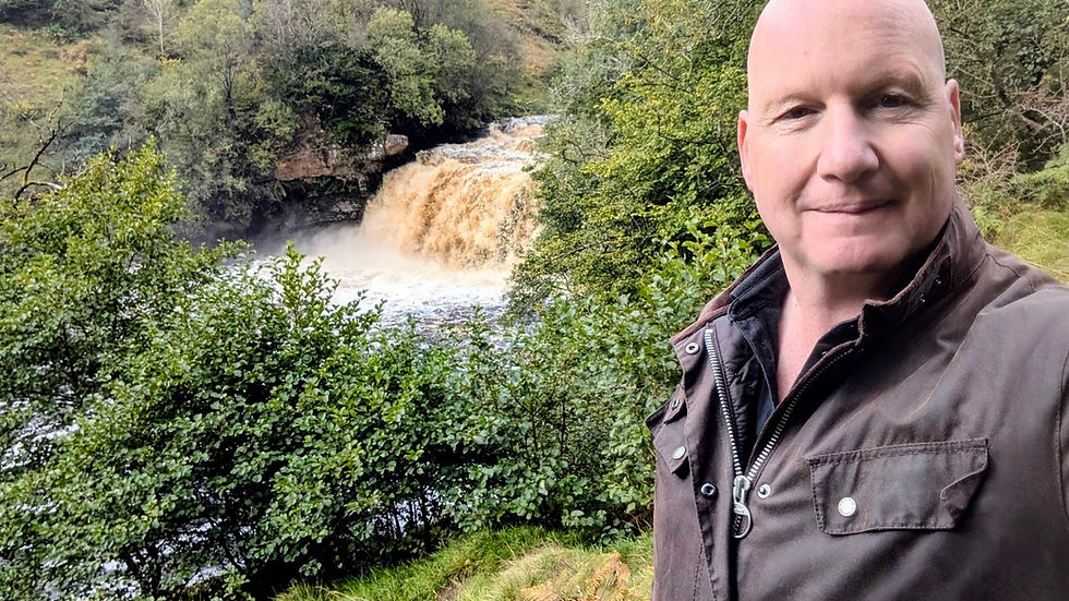 A very impressive twin waterfall on Northumberland's border with Cumbria.