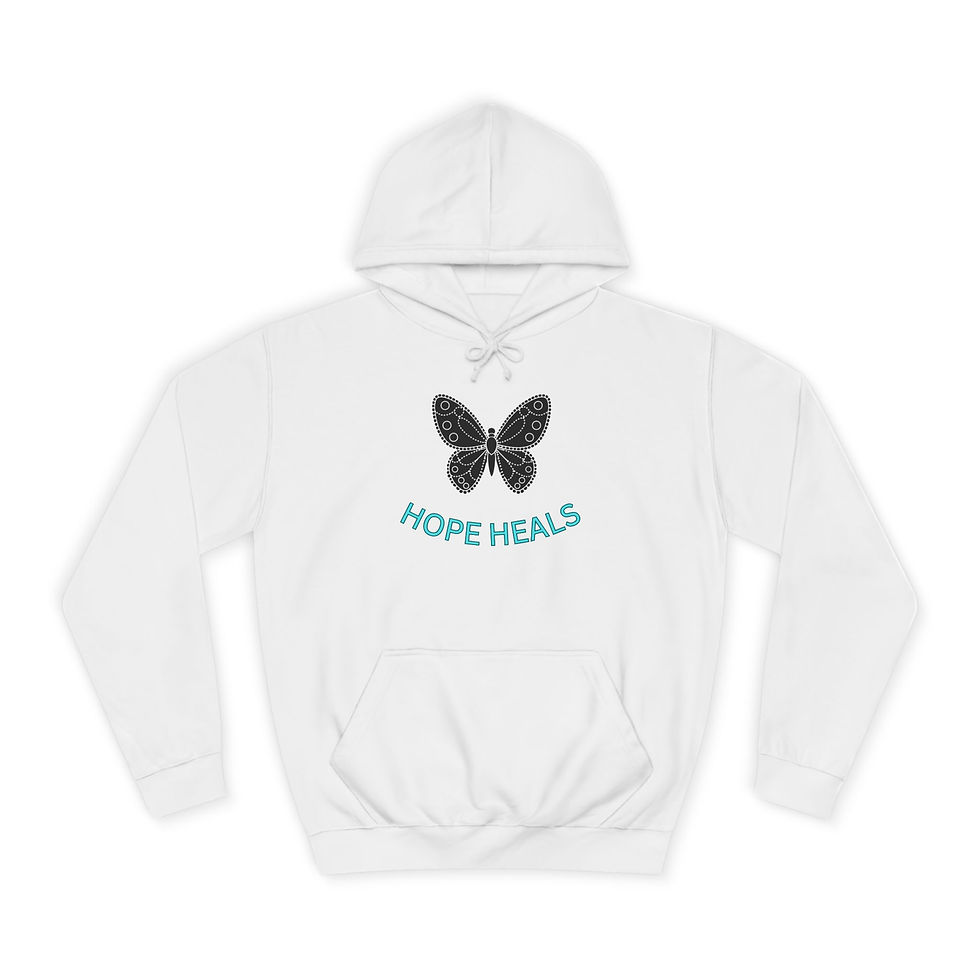 Thumbnail: Hope Heals Unisex College Hoodie - Cozy Gifts for Students,Inspirational Apparel