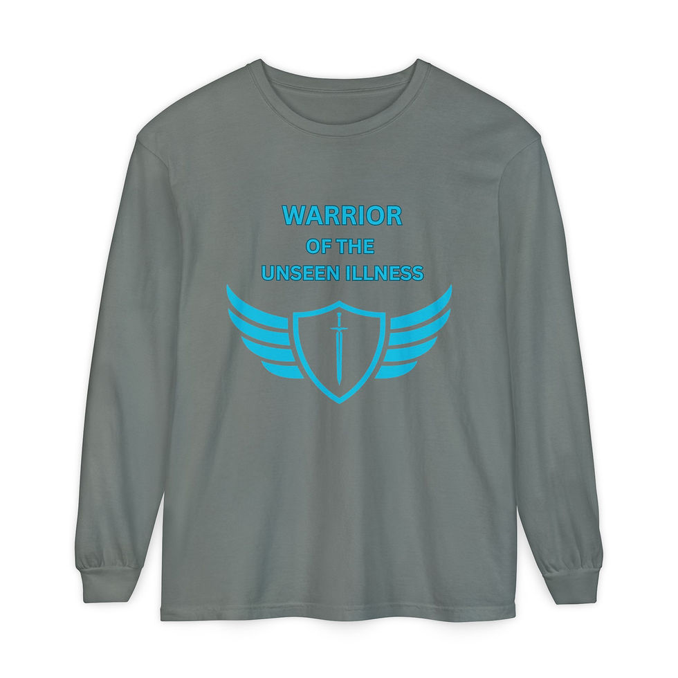 Thumbnail: Warrior of the Unseen Illness Long Sleeve T-Shirt, Support Tee, Mental Health