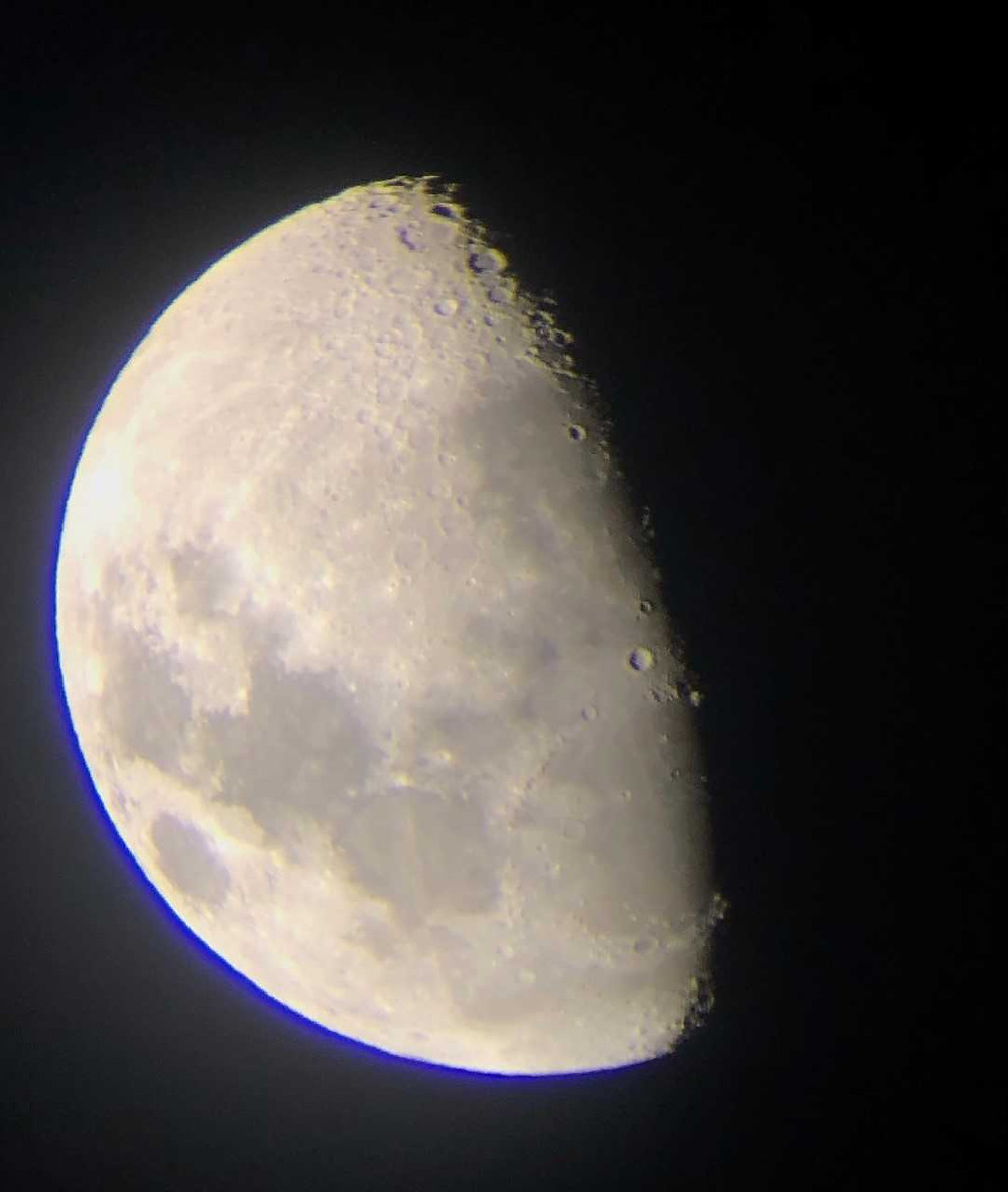 Moon 14 Feb 2019, taken with iphone through telescope