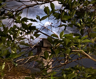 A partially eclipsed Moon