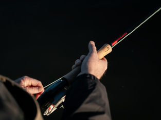 Over the shoulder view of the Renegade Black Series 8WT fly rod.