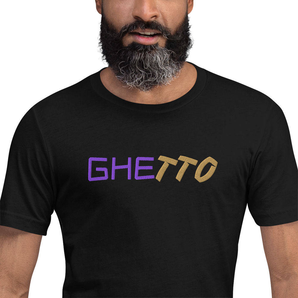 "Urban GHETTO" Unisex T-Shirt (front/sleeve embroidery)