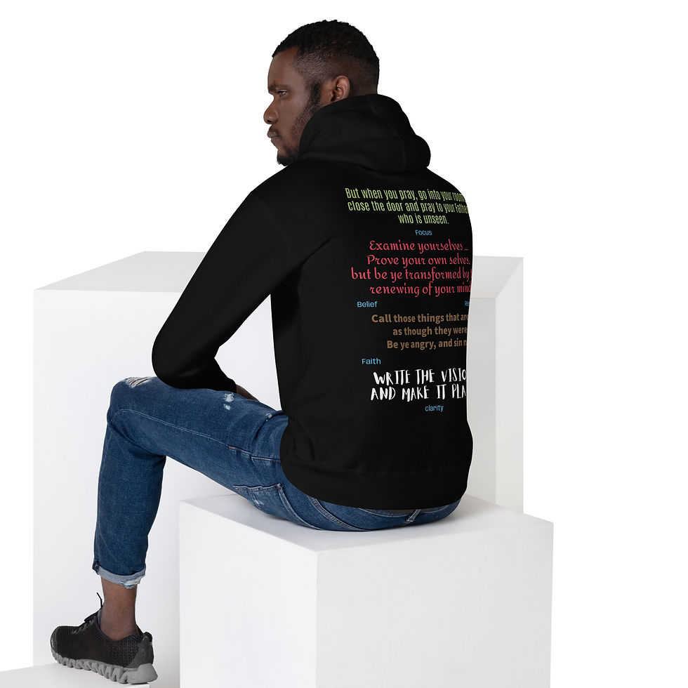 Thumbnail: "Bible & Science" Unisex Hoodie (front/sleeve embroidery