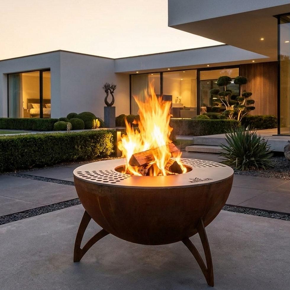 Design Grillkugel INOX & Edelrost