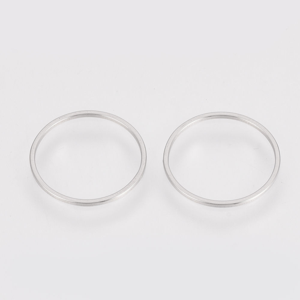 304 Stainless Steel Silver Circle Connectors [16mm]