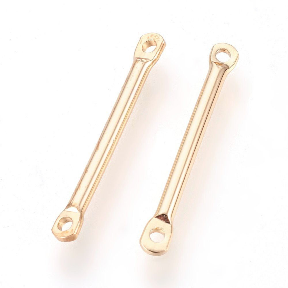 18K Gold Plated Bar Link Connectors 13mm