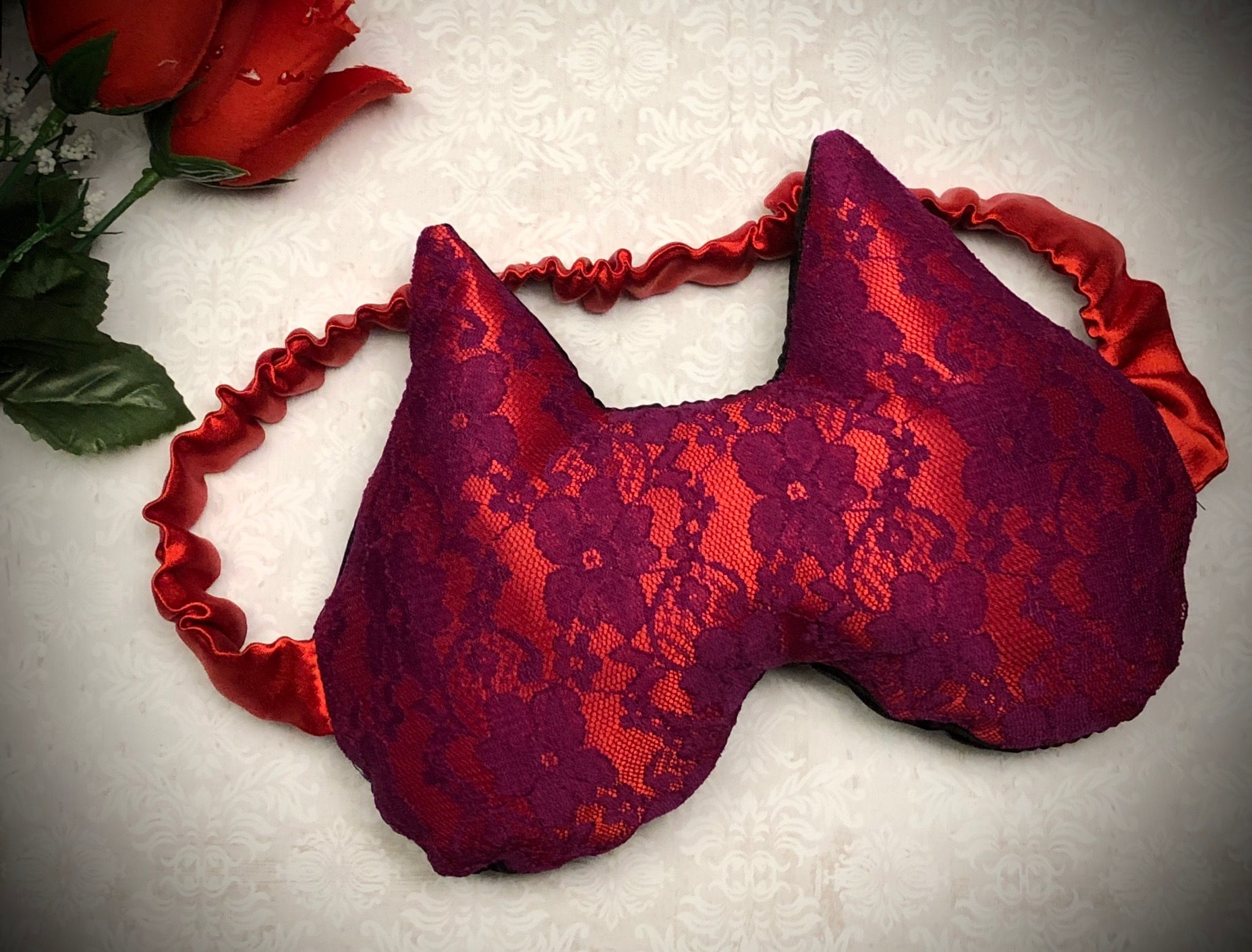 Sleep Lux Satin and Lace Sleep Mask