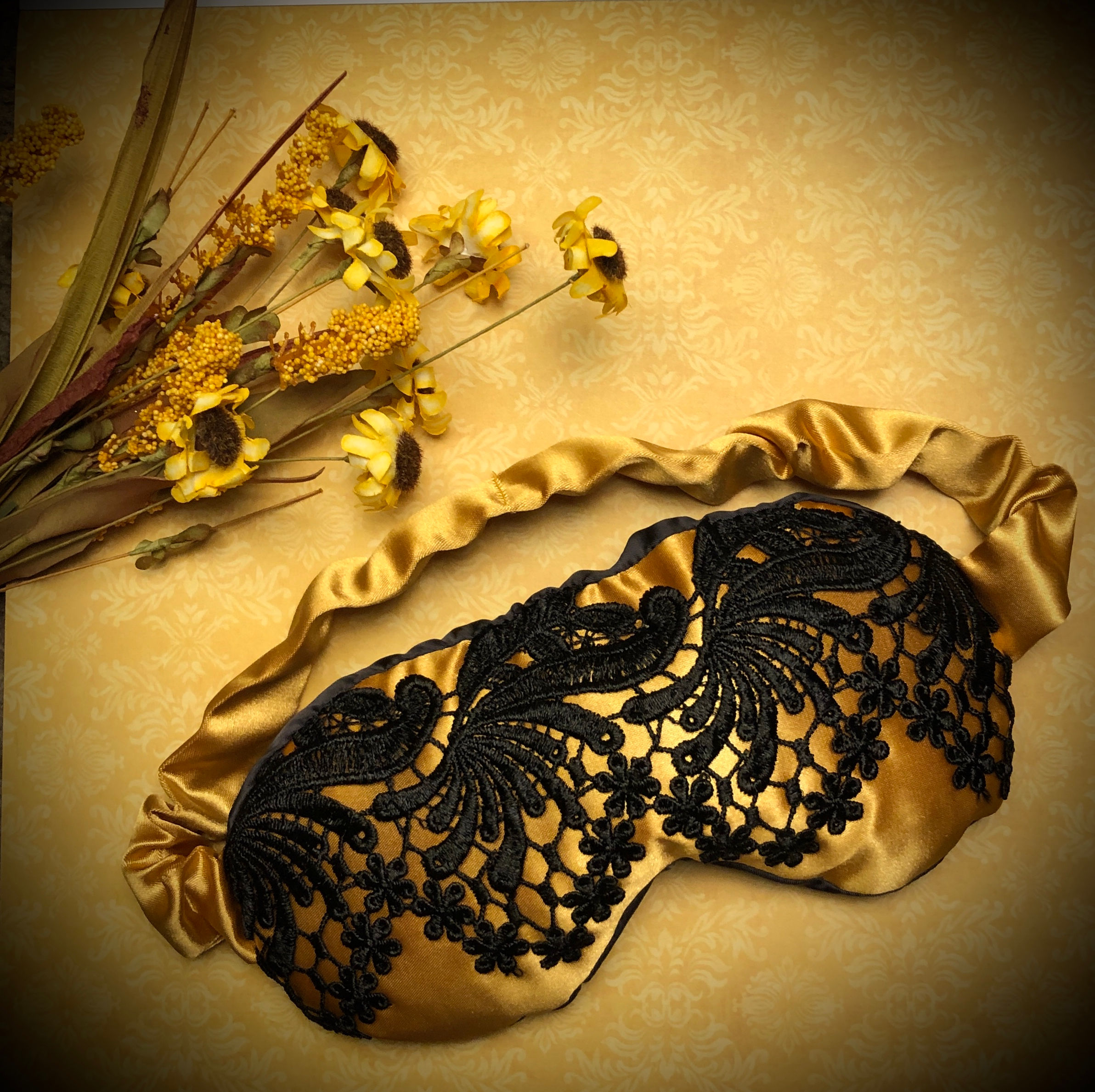 Sleep Lux Satin and Lace Sleep Mask