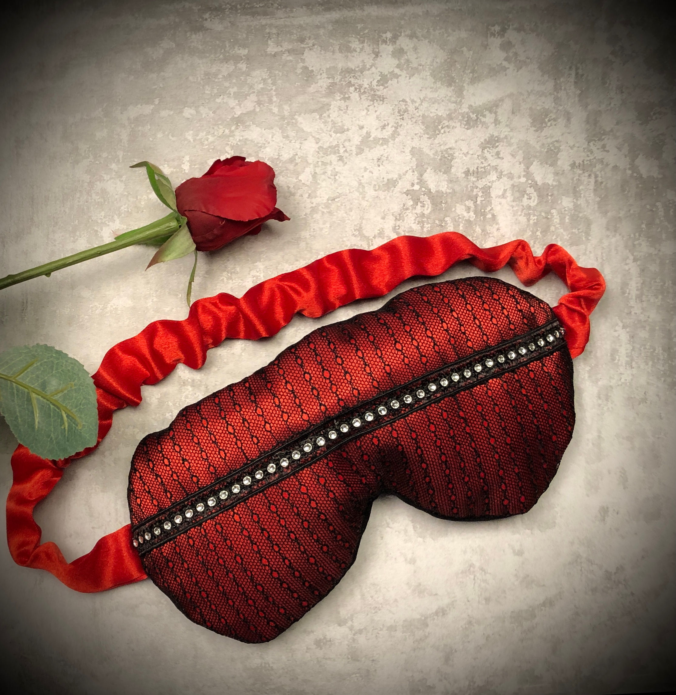 Sleep Lux Satin and Lace Sleep Mask