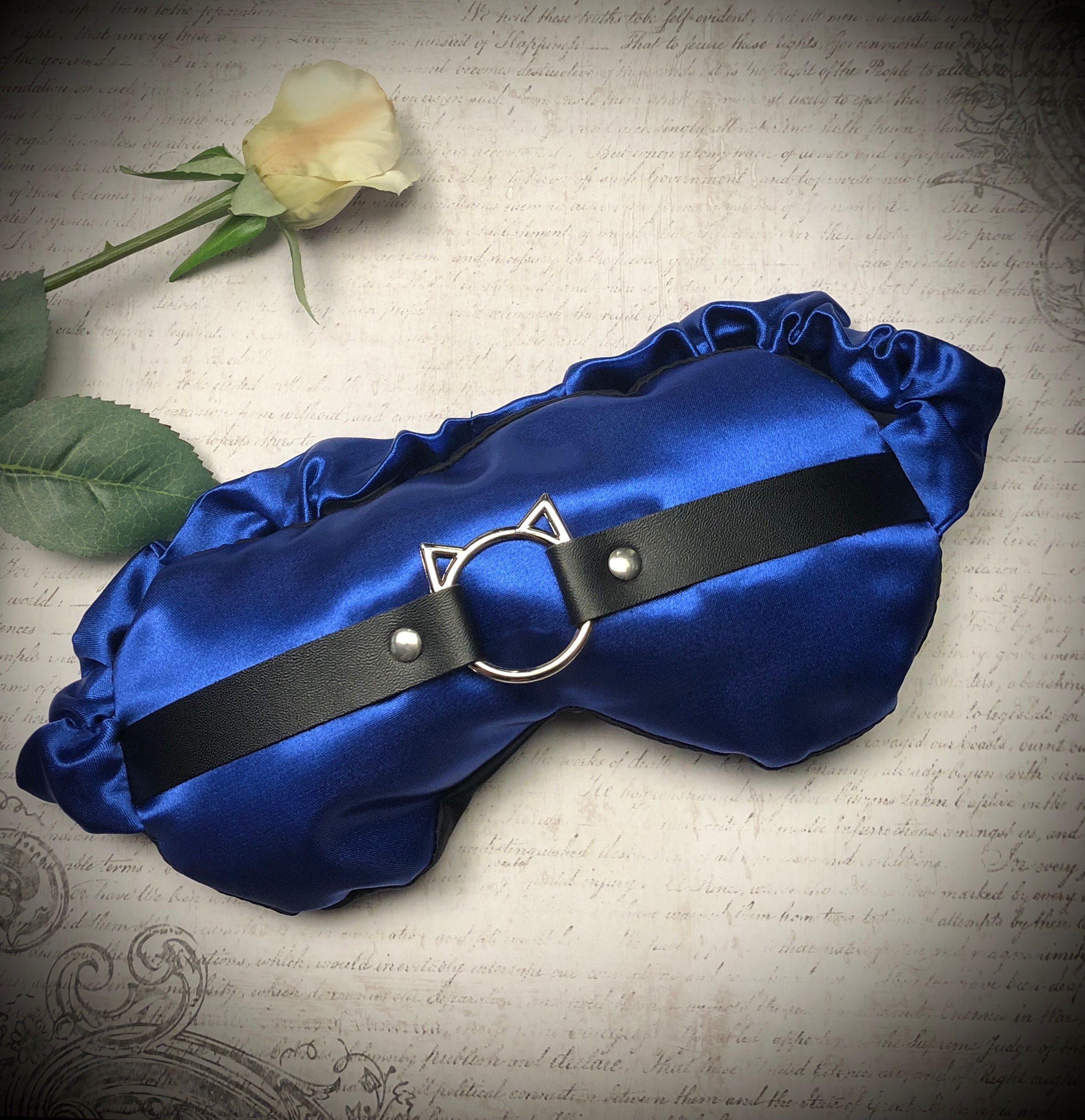 Sleep Lux Satin and Leather Sleep Mask