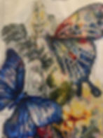 Thumbnail: White Denim Jean Jacket w/ Butterfly Branch