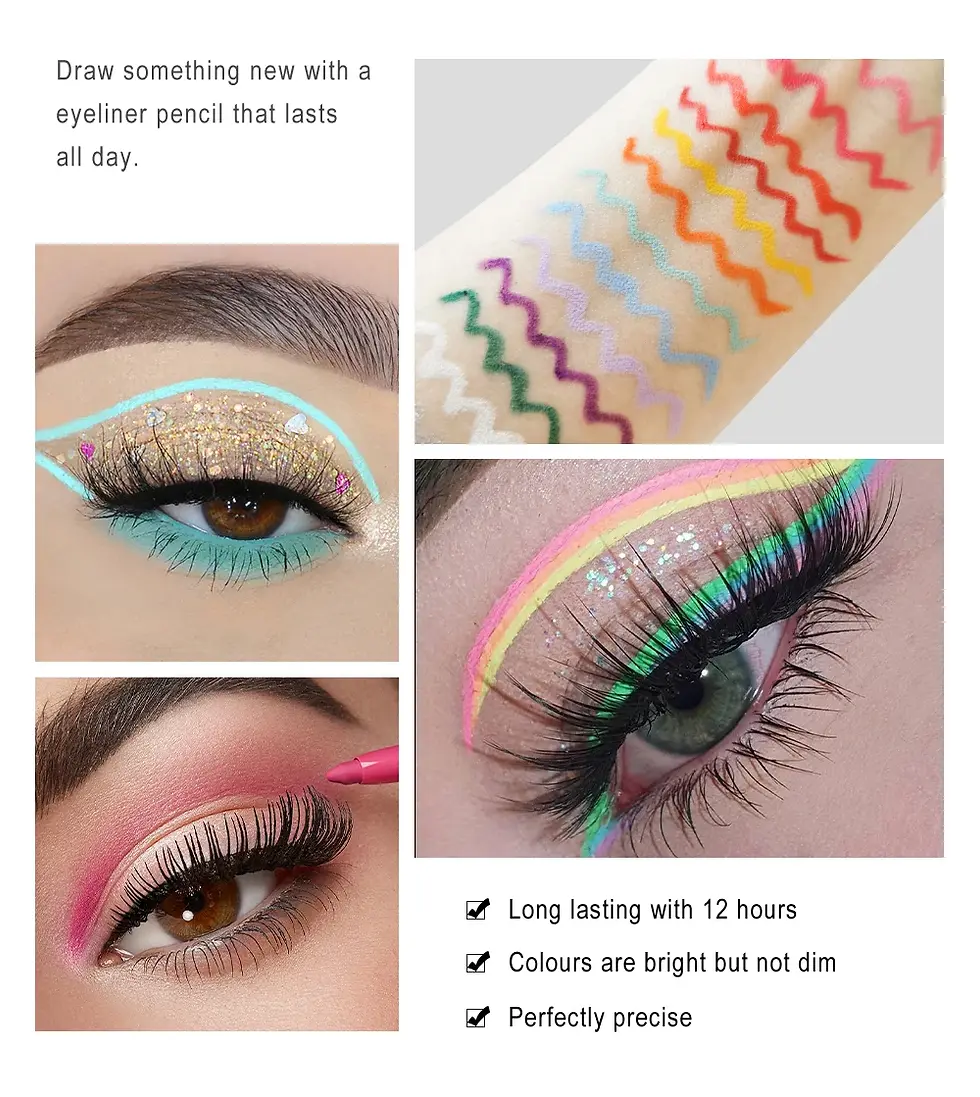 Thumbnail: Matte Colorful Eye Liner Pen Cream 20 Colors Eyeliner Gel Pencils Option Easy To