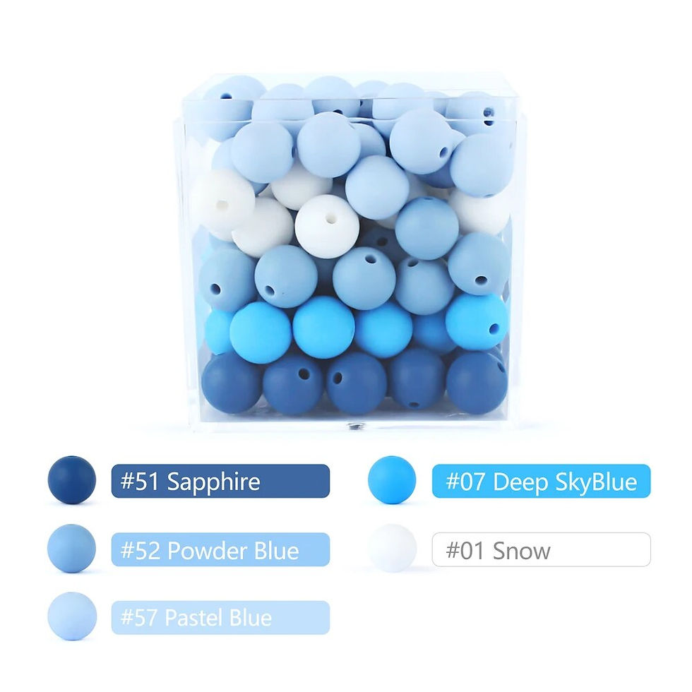 Thumbnail: 20pcs 9mm Silicone Round Beads Pearl Ball Food Grade DIY Pacifier Chain 